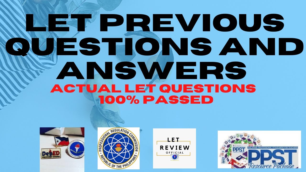 LET PREVIOUS QUESTIONS AND ANSWERS