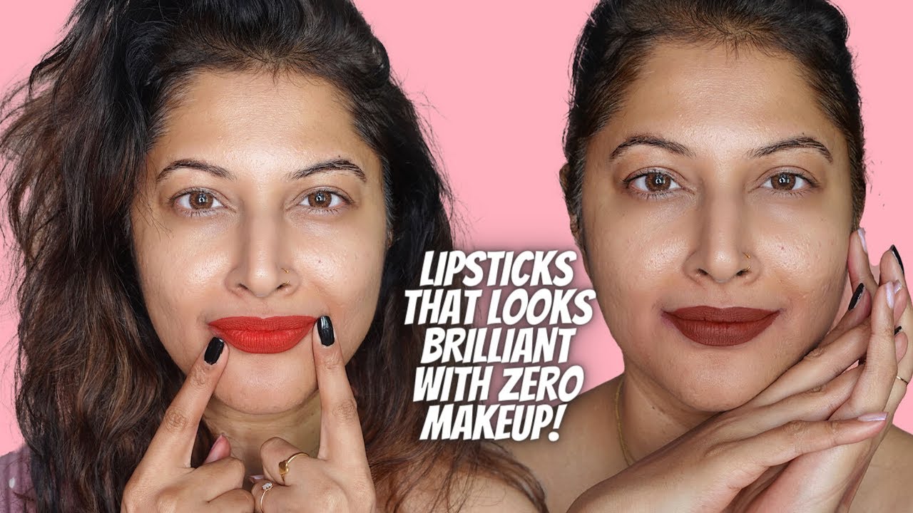 New trending lipsticks that’s fab with NO makeup!Plum,Nykaa,Masaba,Mamaearth brown skin friendly