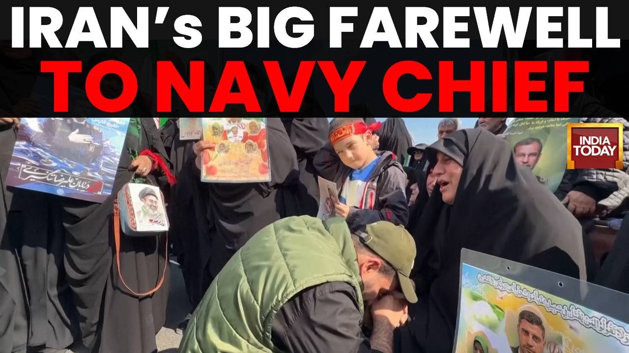 Iran Navy Chief News: Thousands Gather in Tehran for Funeral of Navy Chief Alireza Tangsiri