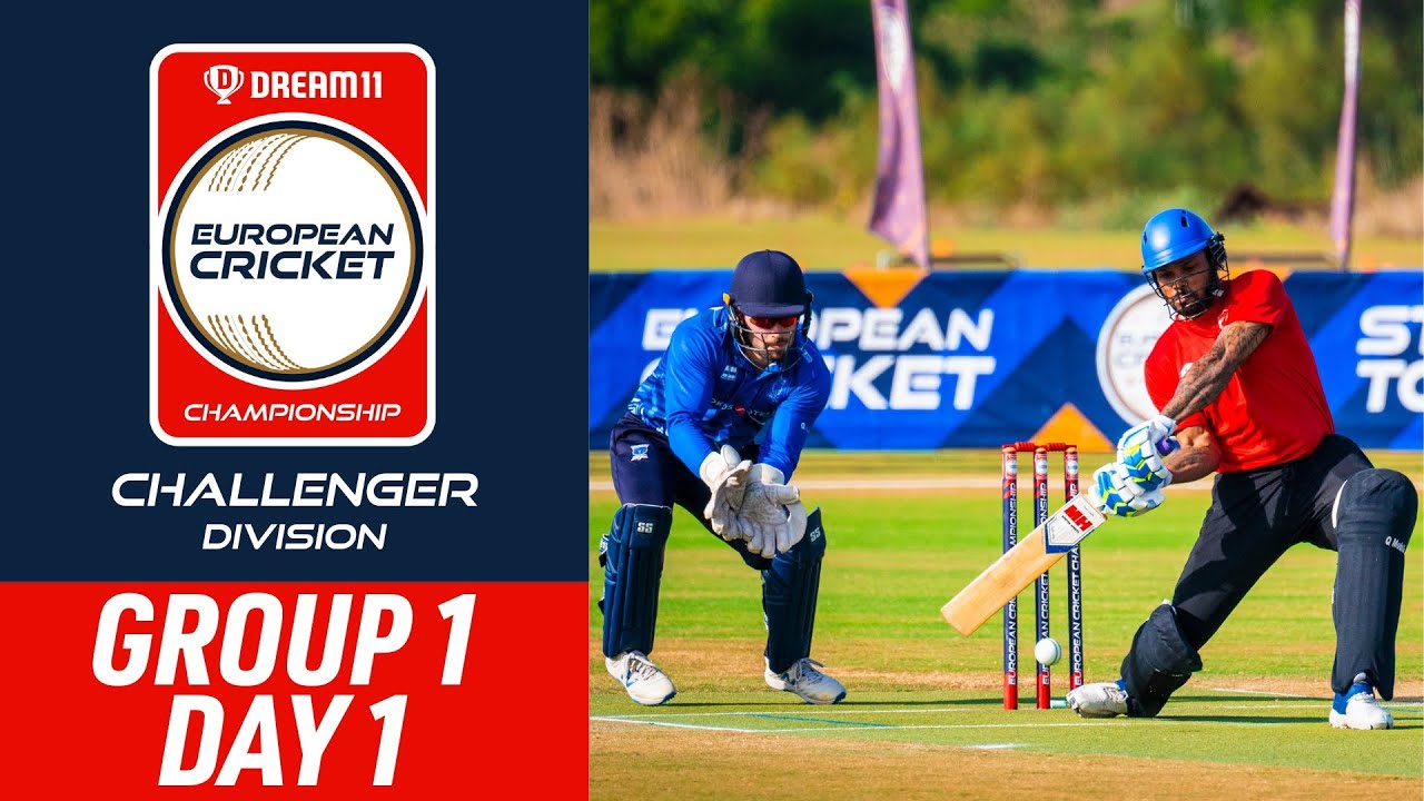 🔴 Dream11 ECC Challenger, 2024 | Group 1, Day 1 | 23 Sep 2024 | Live European Cricket