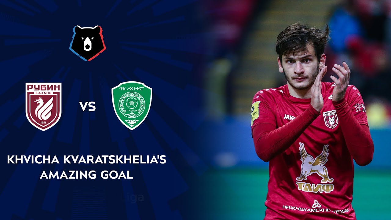 Великолепный гол Хвичи Кварацхелии в матче против &laquo;Ахмата&raquo; | Тинькофф РПЛ 2020/21