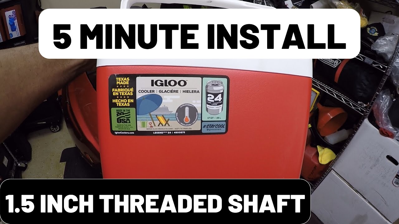 Igloo Cooler Floor Drain Install | Motorcycle Trailer Ice Cooler