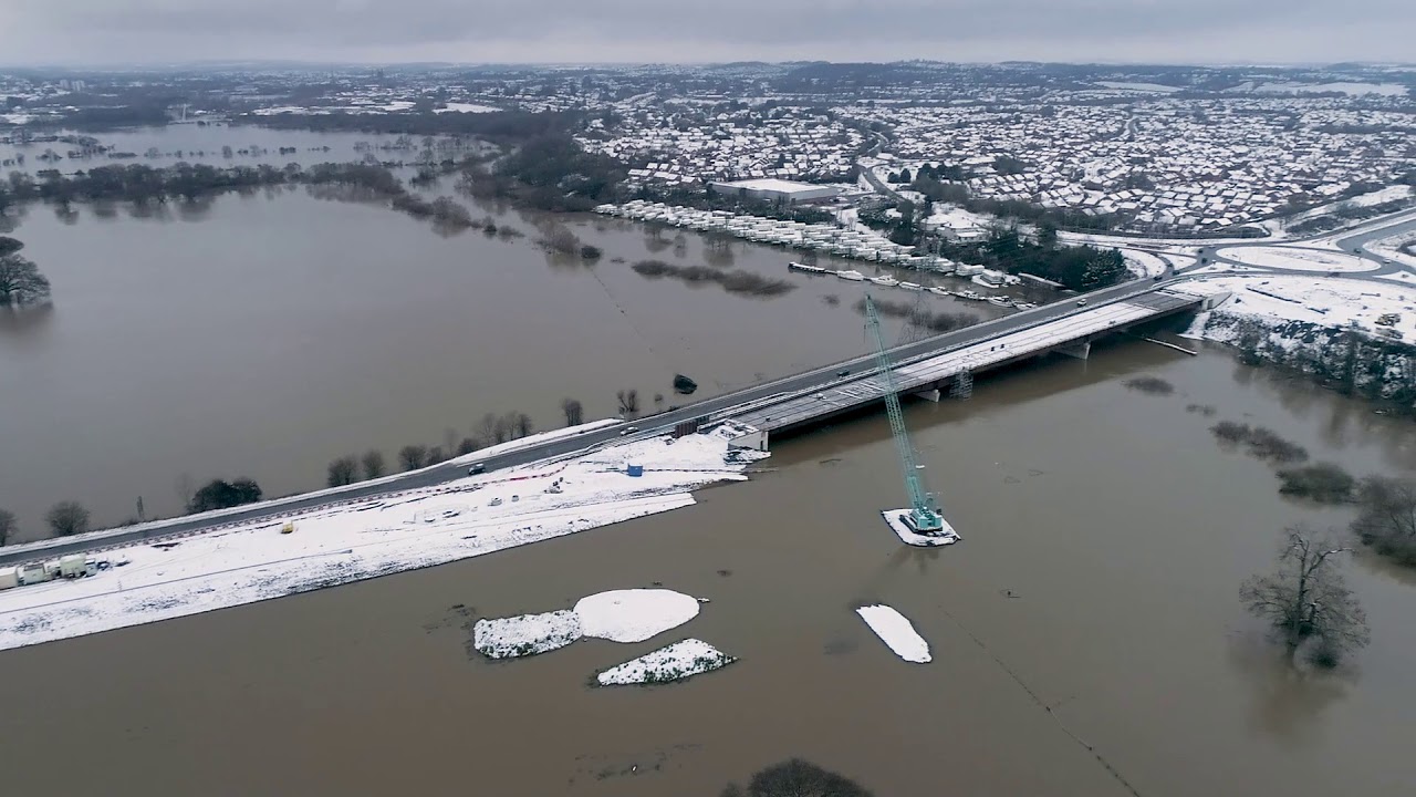 Worcester Floods      25 January 2021 (Carrington Bridge, St peters Worcester)