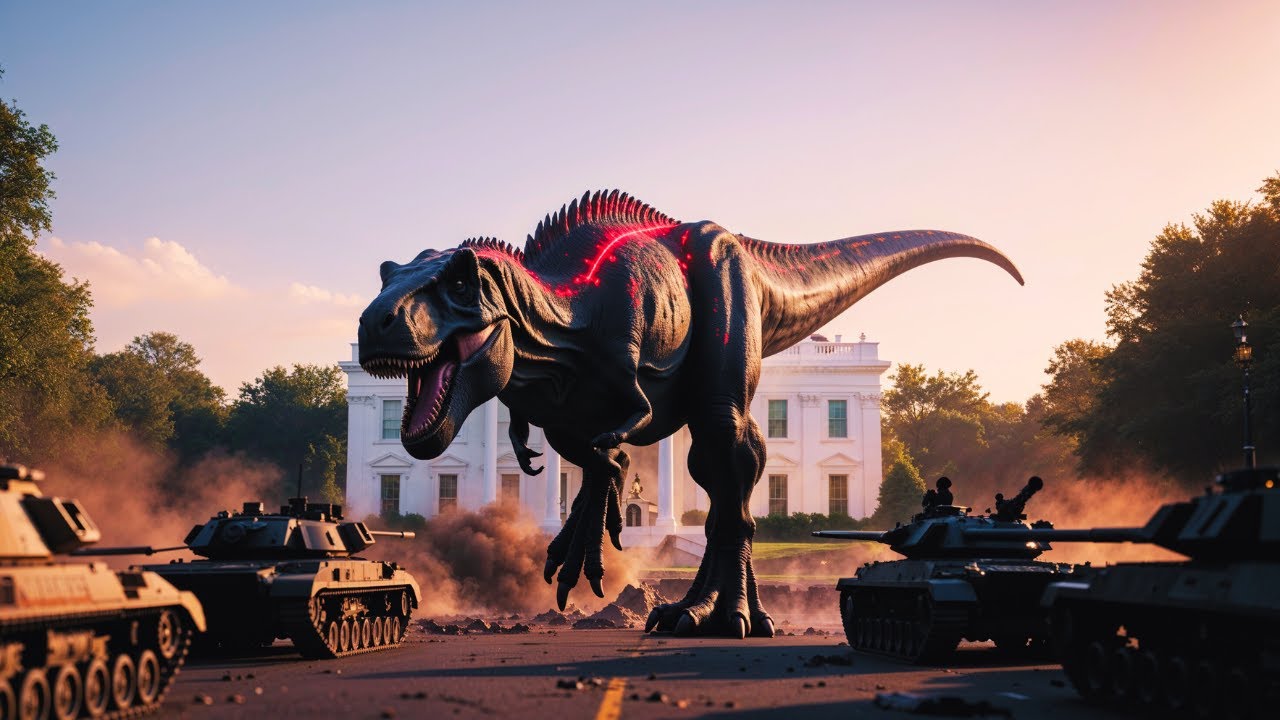 Dino Strike: T-Rex Breaches the White House (monster action/military horror)