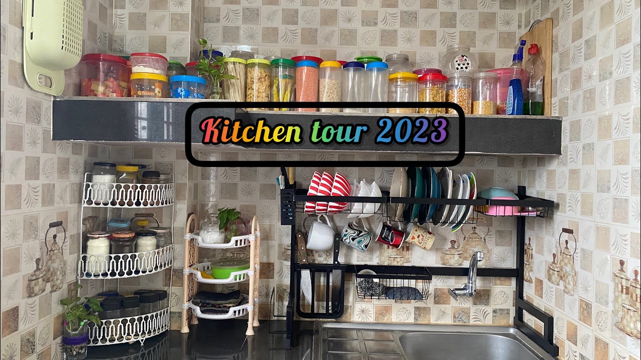 KITCHEN TOUR 2023॥Bangladeshi Non-Modulator Small Kitchen Organization॥Simple Kitchen Decor idea॥