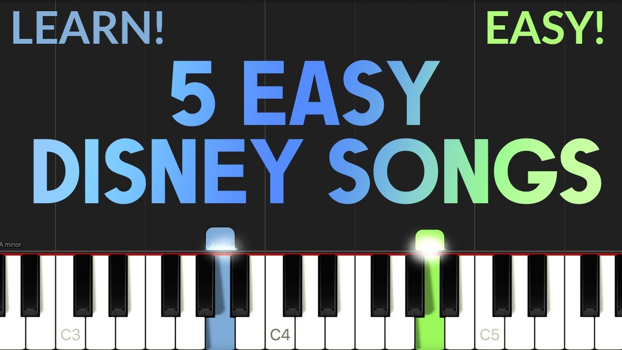 5 CLASSIC And EASY Disney Songs | EASY Piano Tutorial