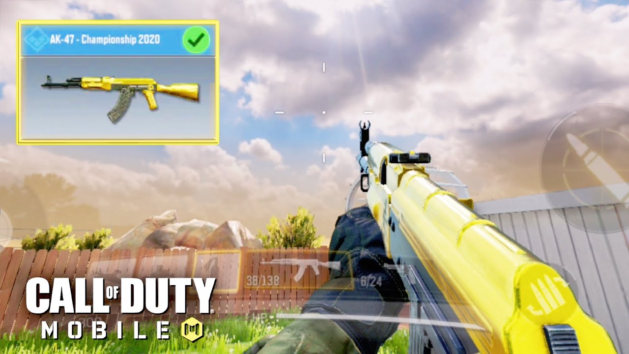GOLDEN AK-47 CHAMPIONSHIP 2020 SKIN GAMEPLAY in CALL OF DUTY MOBILE!! 60 FPS