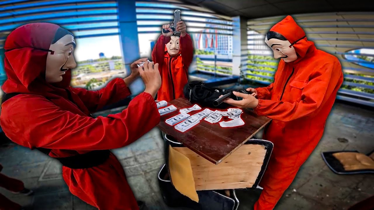 Money heist vs police ( The attack stole money from the arrested police )