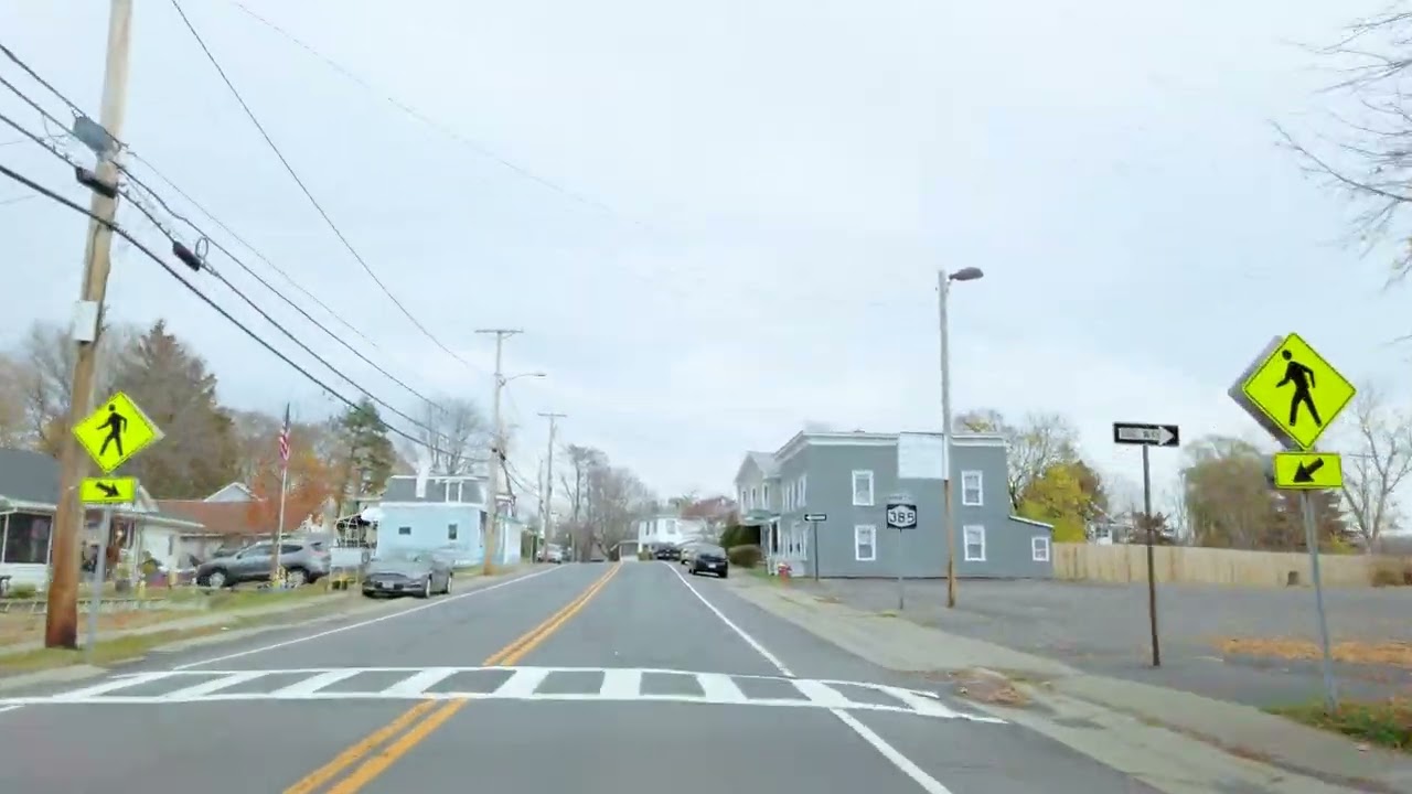Driving from Catskill to Coxsackie, New York, USA