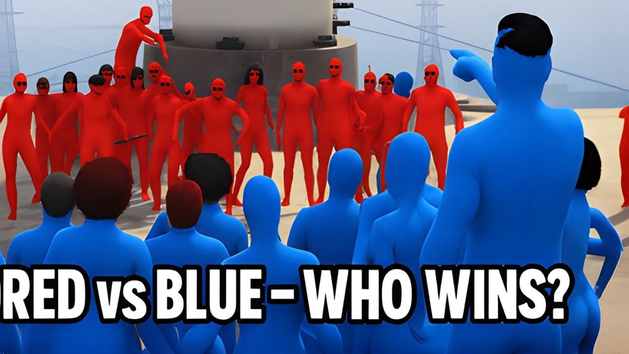 Red vs Blue: Epic AI bots War 🔴🔵 | GTA 5 NPC