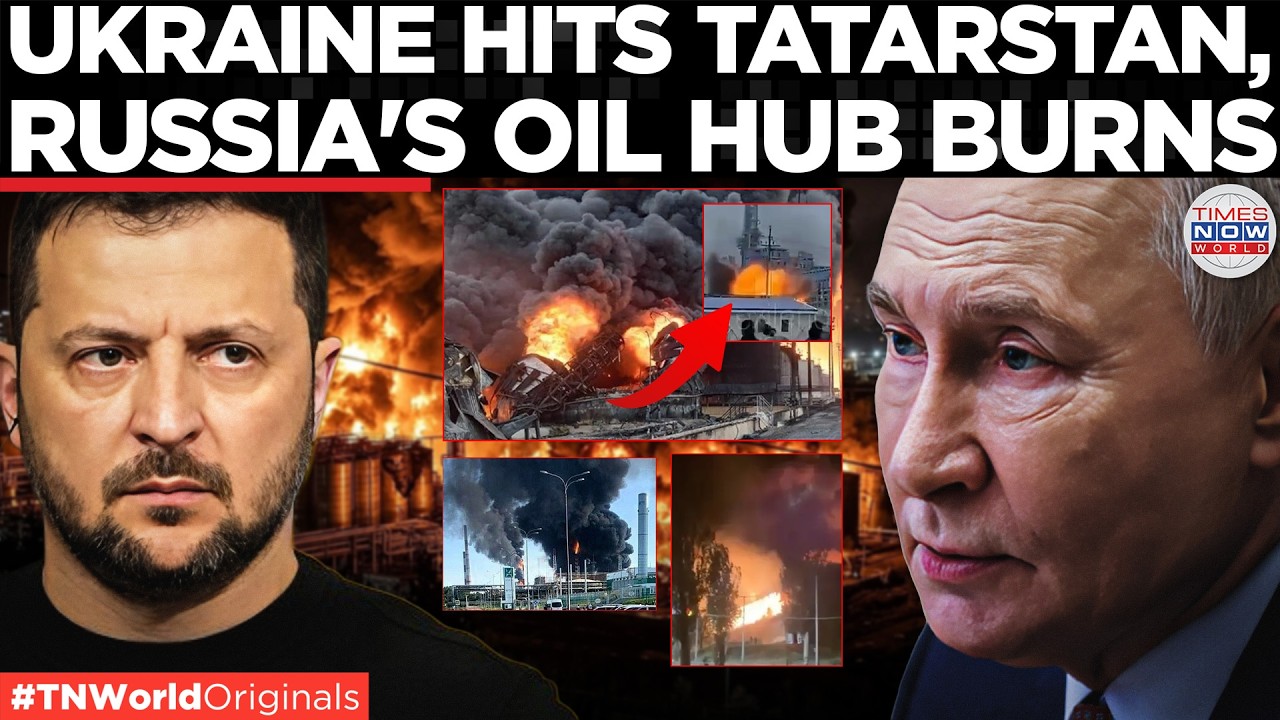KYIV&rsquo;S DEADLIEST ATTACK! Ukraine Strikes Russia&rsquo;s Oil Hub in Tatarstan, 12 Killed | Times Now World