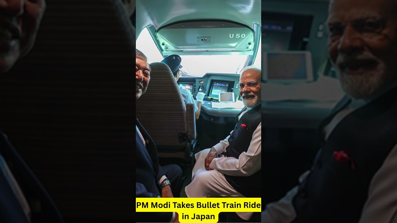 PM Modi Takes Bullet Train Ride in Japan  #myvadodara #narendramodi