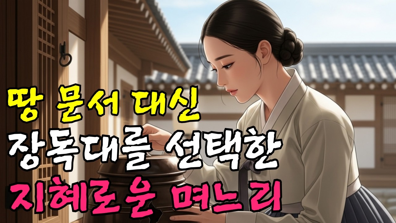 야담 땅 문서 대신 장독대를 선택한 지혜로운 며느리ㅣ야담,민담,신화,전설