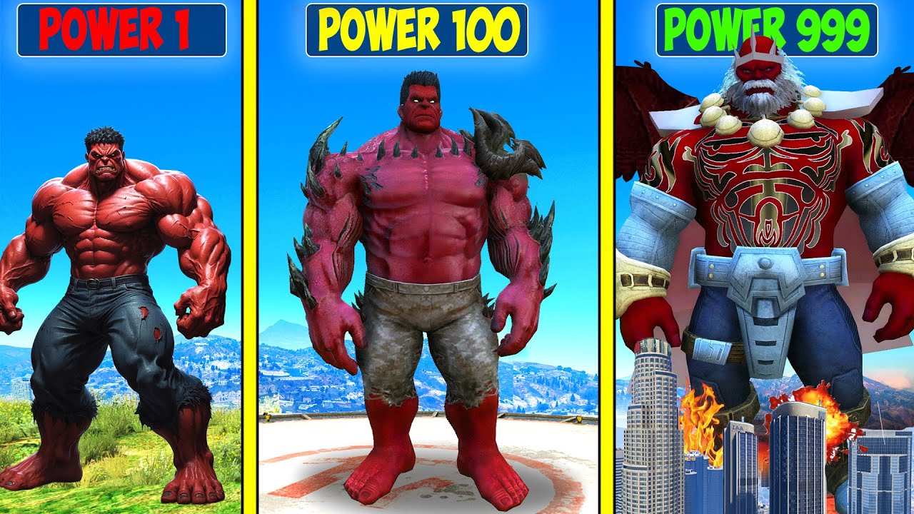 RED HULK থেকে SUPER GOD RED HULK কে আপগ্রেড ! GTA 5