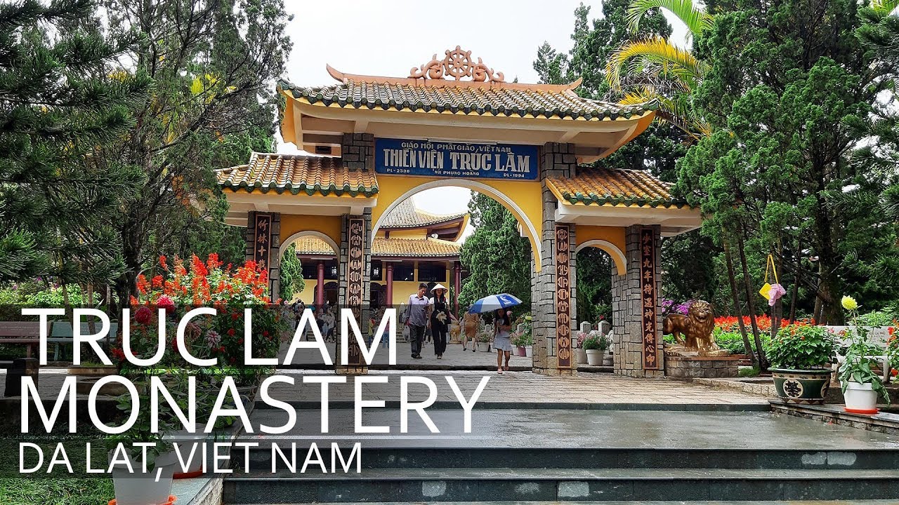 Truc Lam monastery and Tuyen Lam lake, Da Lat, VietNam - 17 June 2019