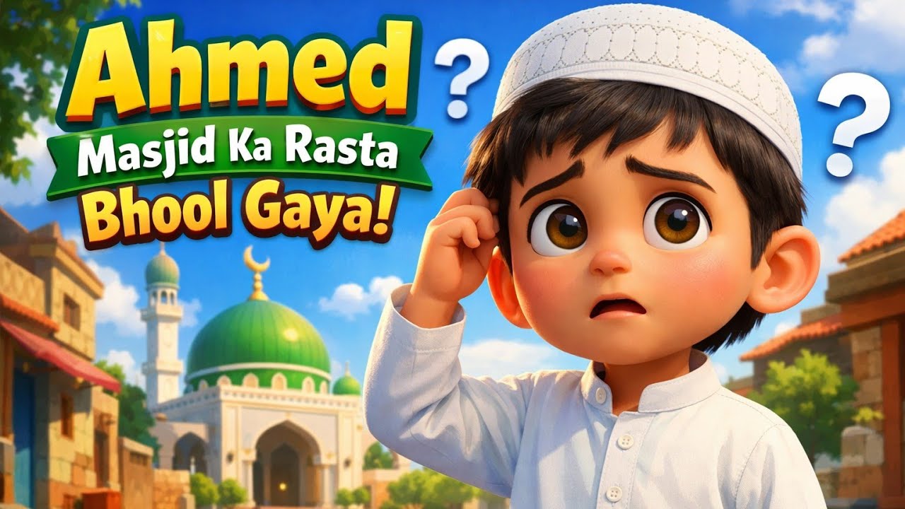 Ahmed Masjid Ka Rasta Bhool Gaya | Islamic Kids Cartoon | Moral Story|Kids Islamic Urdu Cartoon