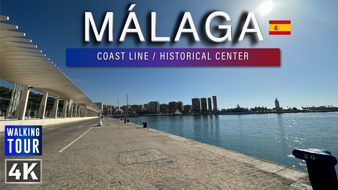 Walking Tour through Málaga - Spain 4k