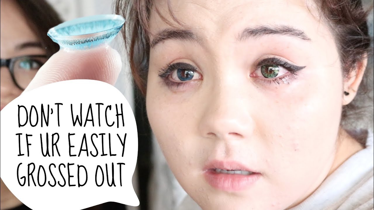 (PAINFUL) TRYING EYE CONTACTS FOR THE FIRST TIME