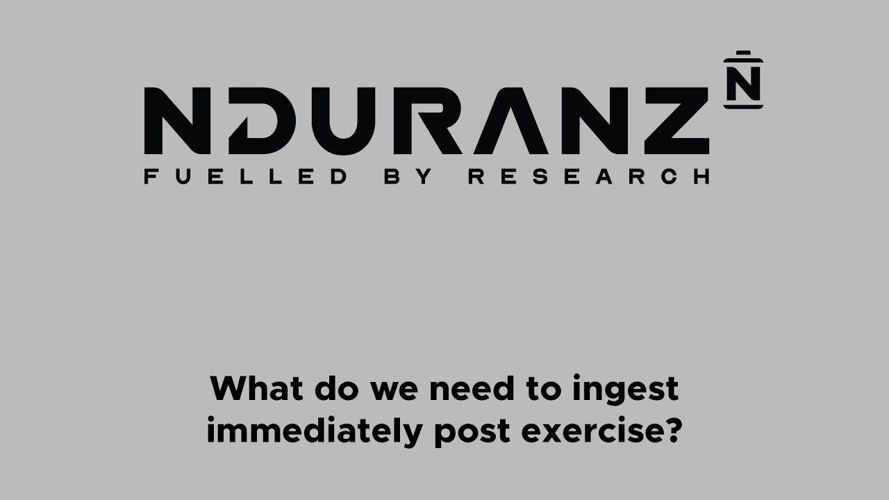 What do we need to ingest immediately post exercise?