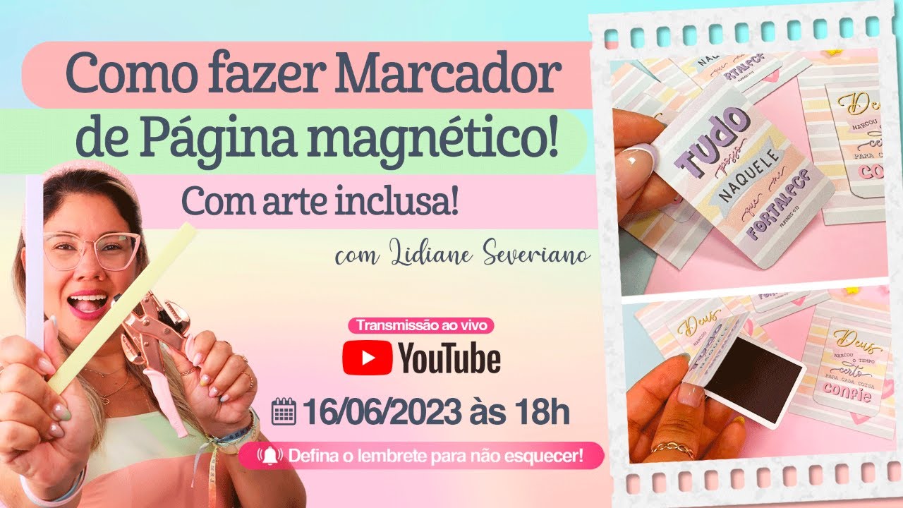 #58 Descomplicando a Encadernação | Marcador de Página Magnético! | com Lidiane Severiano