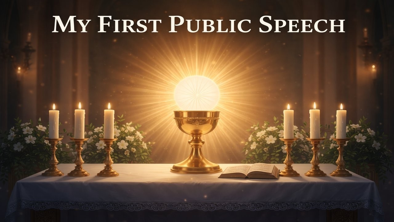 My First Public Speech.