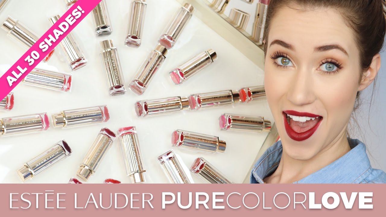 ESTEE LAUDER PURE COLOR LOVE LIPSTICK SWATCHES | ALL 30 SHADES | ALLIE G BEAUTY