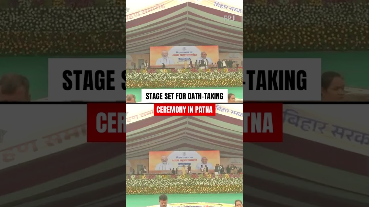 Stage set for Nitish Kumar's oath-taking ceremony in Patna