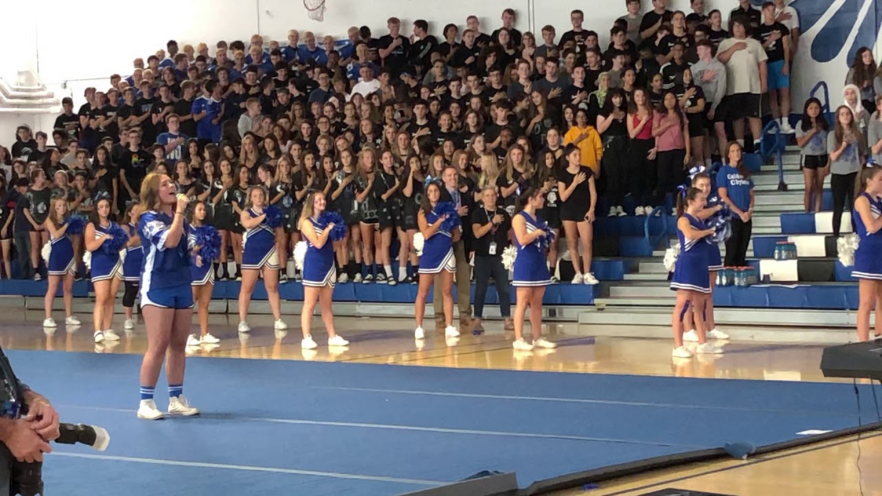James Caldwell High School Pep Rally- National Anthem