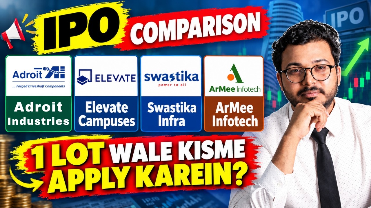 4 IPO comparison | Adroit Industries vs Elevate vs Swastika vs ArMee Infotech | Latest IPO GMP 