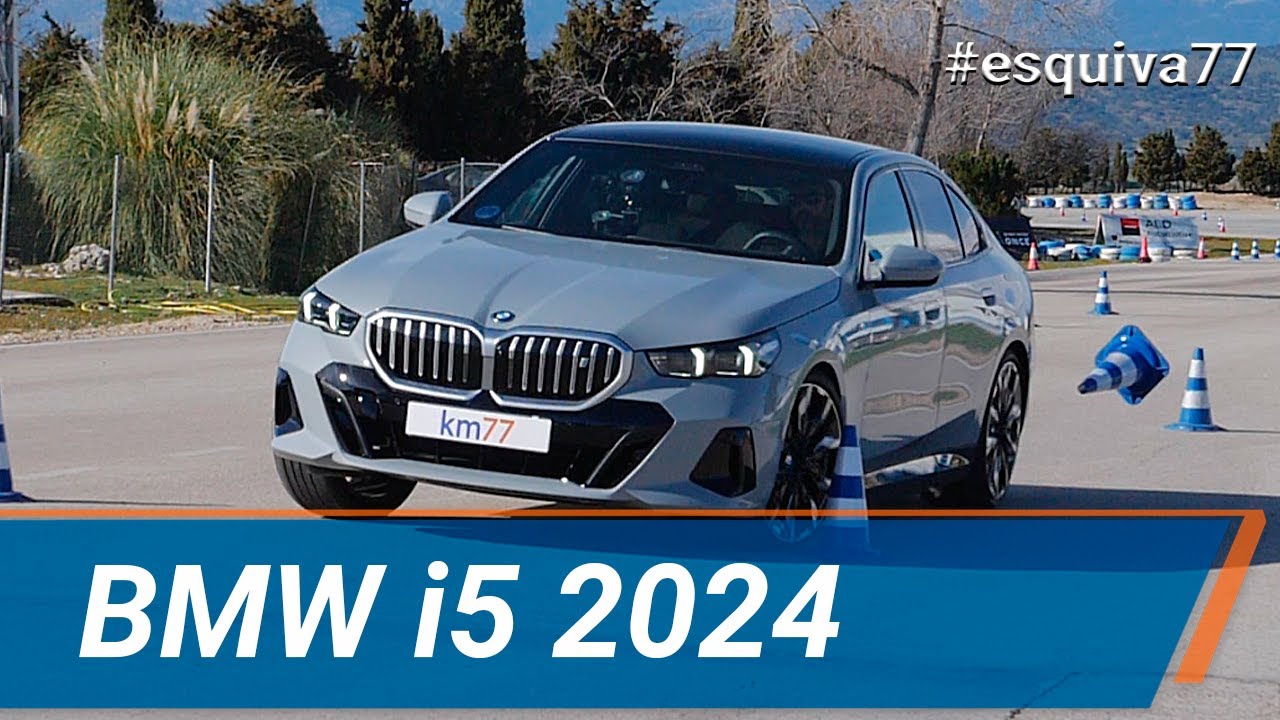 BMW i5 2024 - Maniobra de esquiva (moose test) y eslalon | km77.com