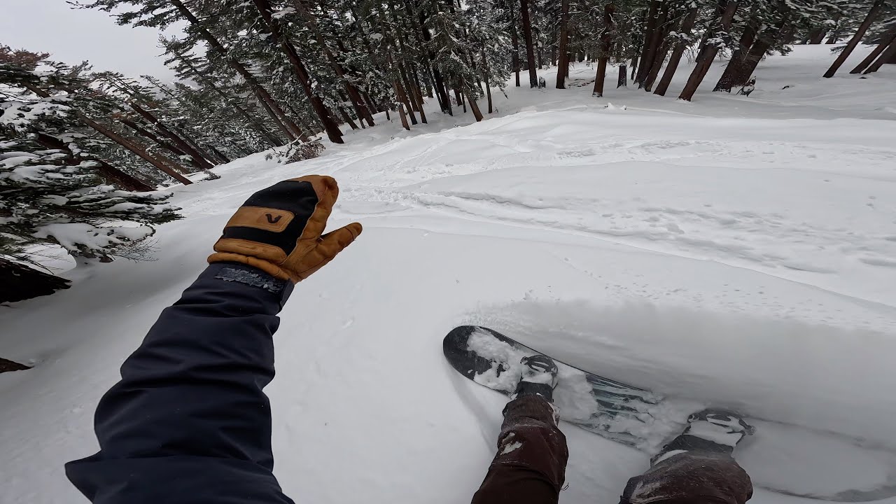 The Best Pow Turns to Date on my Snowboard!