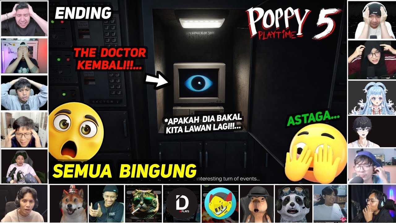 [ REAKSI YOUTUBER GAMERS ] THE DOCTOR KEMBALI | Poppy Playtime : Chapter 5 |