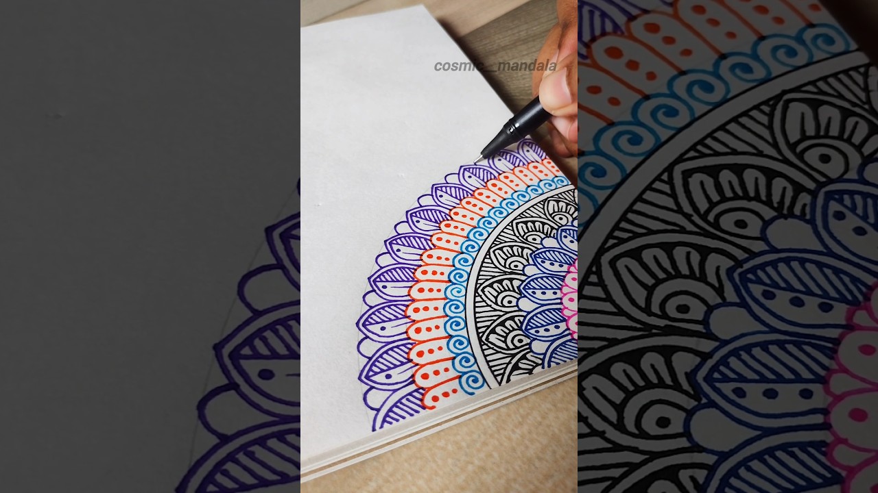 Colorful Mandala Art🌈🌟#shorts #shortvideo #mandala