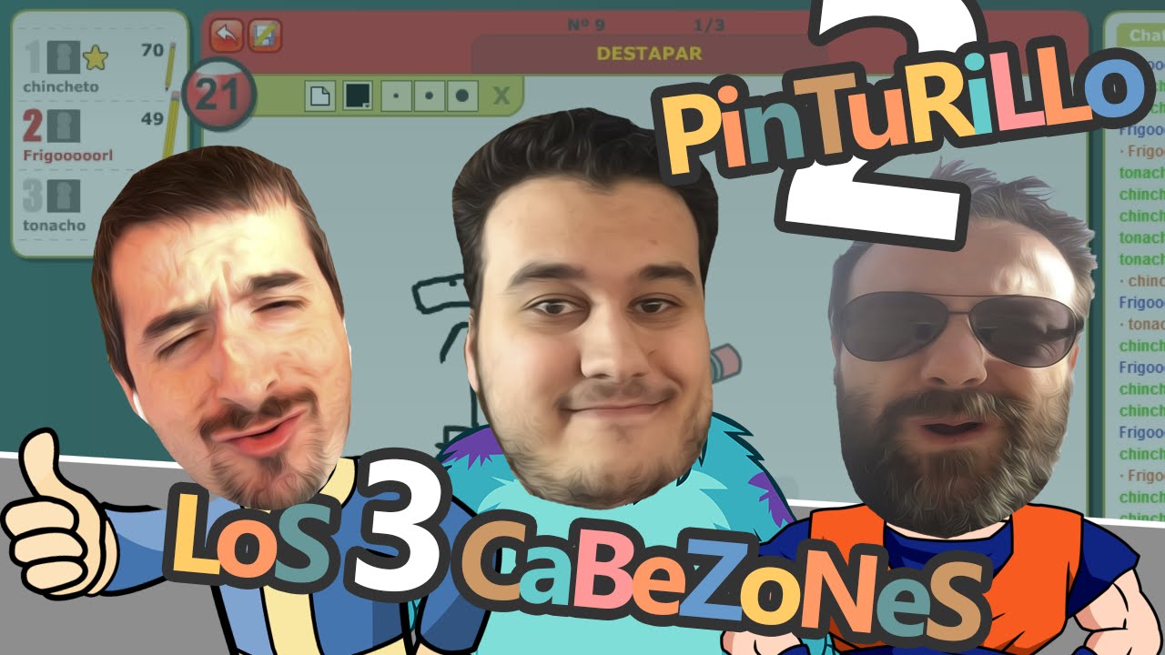 Los 3 CABEZONES en PINTURILLO con TONACHO  y CHINCHETO