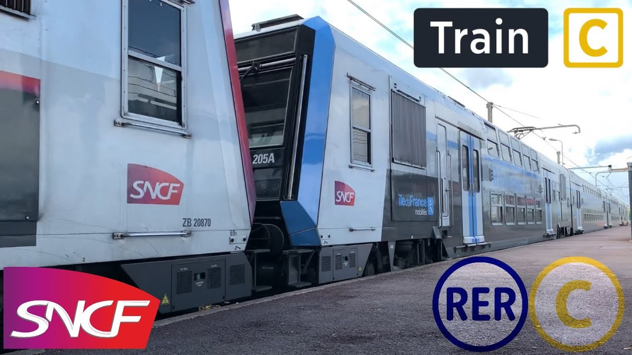 ( RER C ) D&eacute;part d&rsquo;un Z20900 IDF-Mobilit&eacute;s et un Z20500 Carmillon NORA en Gare de Massy-Palaiseau