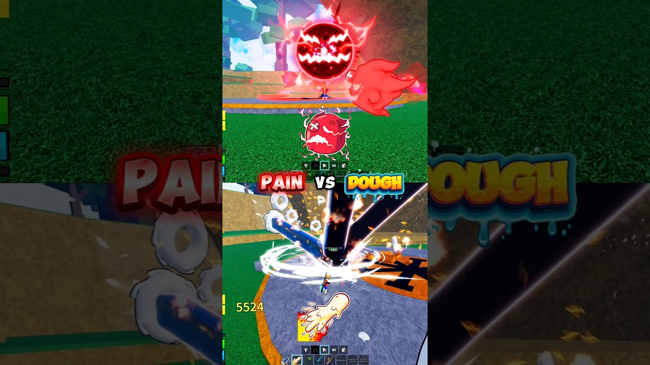 Pain💢 vs Dough🍥 Damage Test 🔥 | Blox Fruits