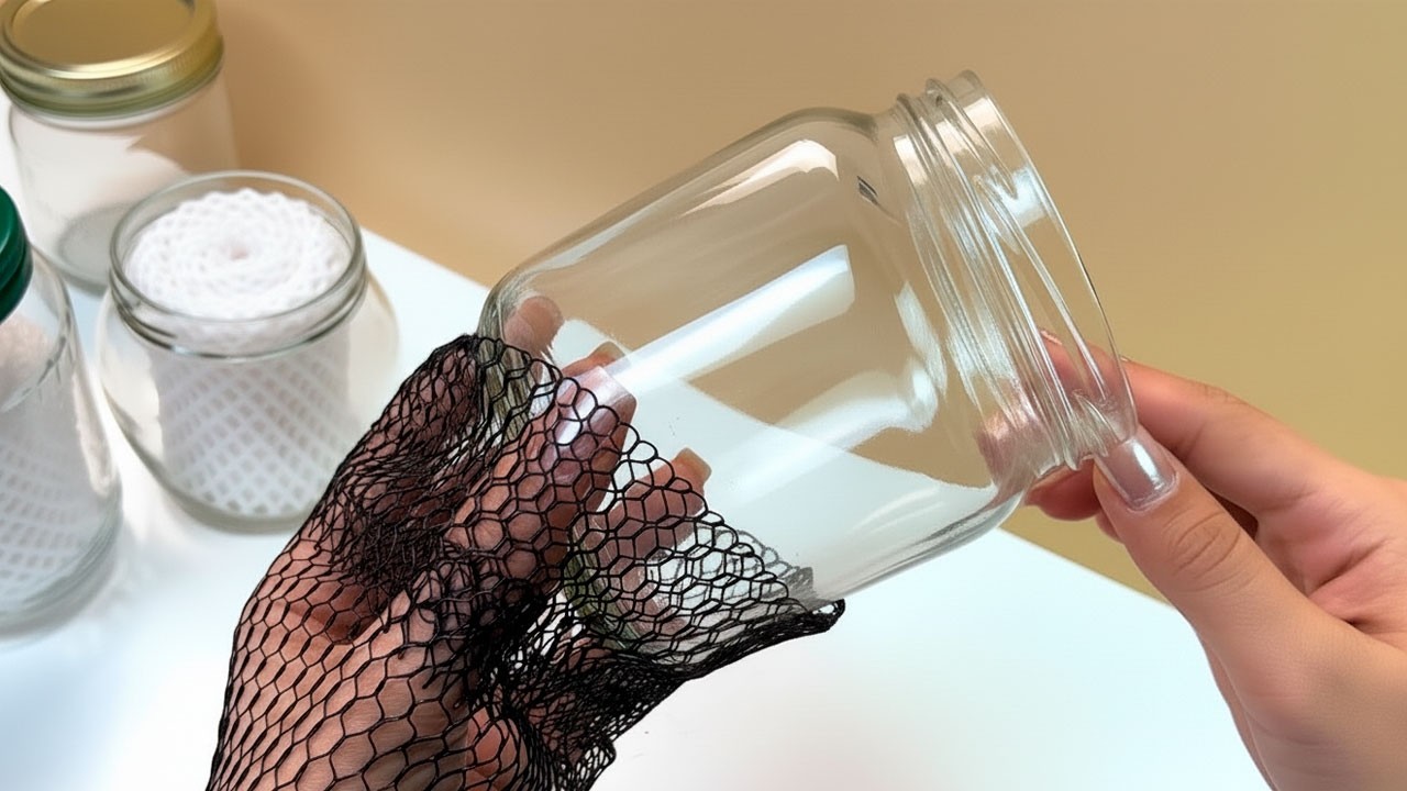 INCREDIBLE IDEA FOR USING PLASTIC FRUIT NETTING AND GLASS JARS!😍 The Best of Waste! DIY!