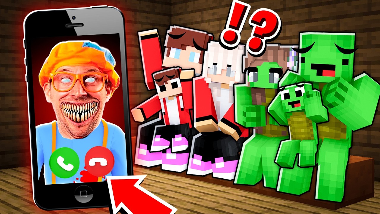 Why SCARY BLIPPI.EXE Call JJ And Mikey At Night! - Maizen