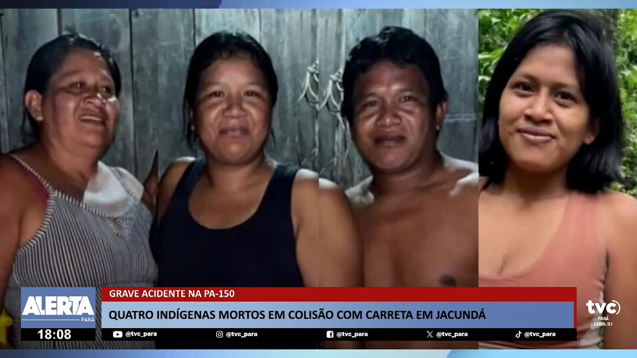 Quatro indígenas Gavião Parkatêjê morrem em acidente na PA-150, em Jacundá
