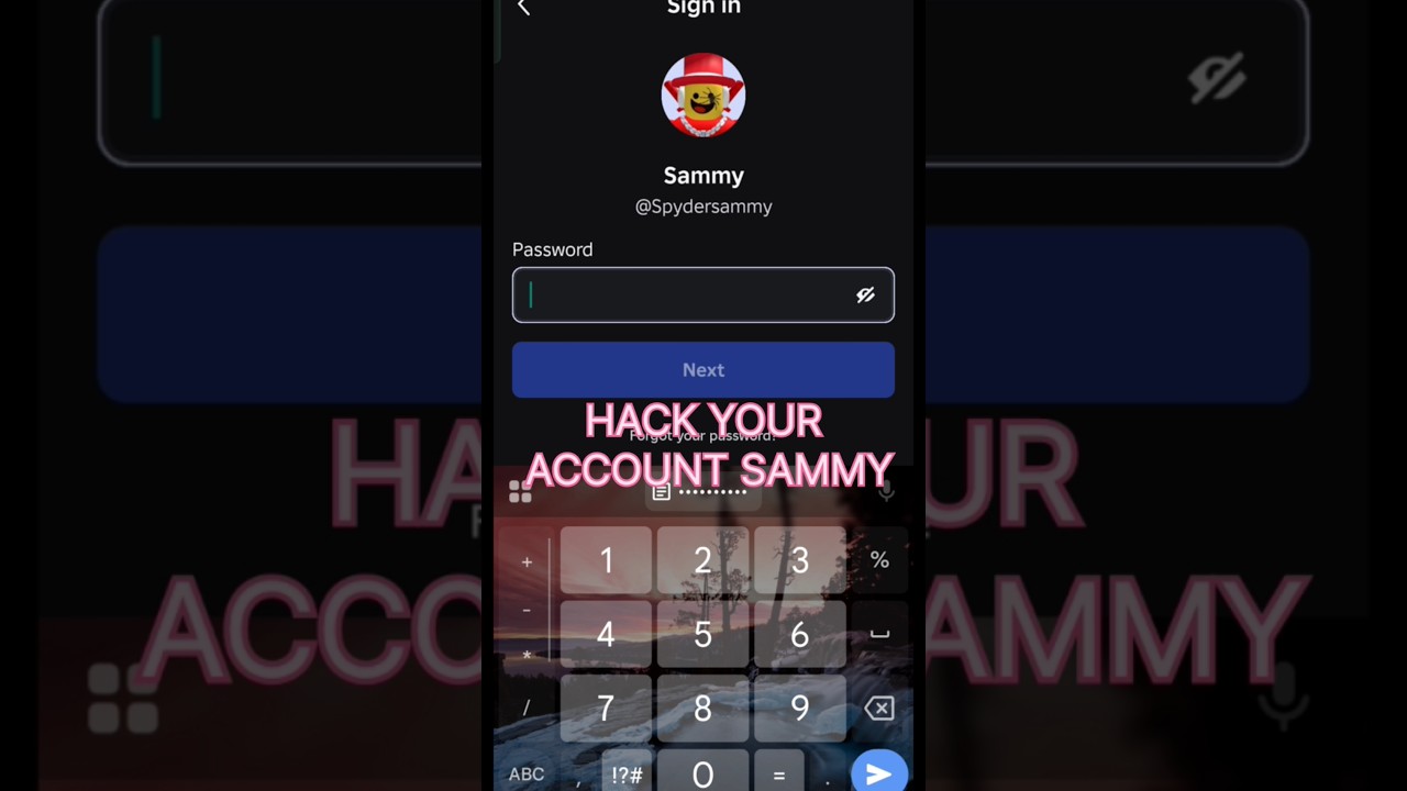 Hackuję konto Sammy'ego w Robloxie