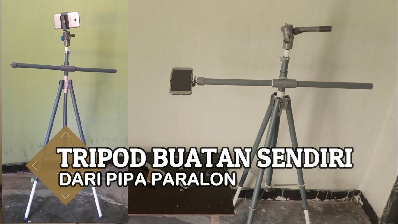 Cara membuat tripod HP dari pipa paralon//Tripod buatan sendiri dari paralon