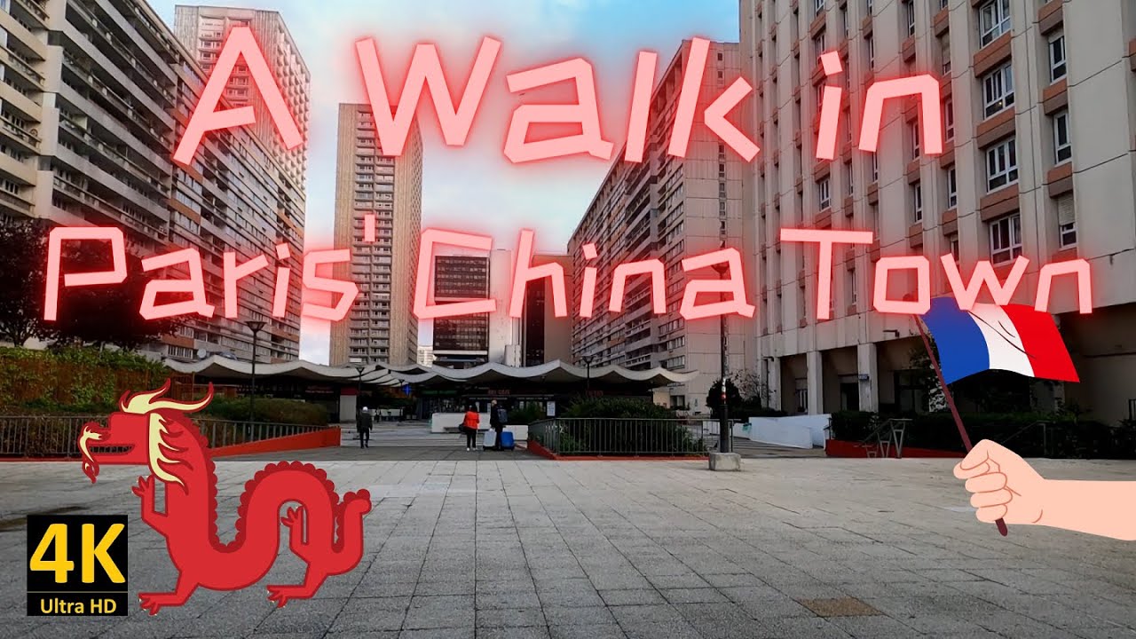A Walk in Paris in the Asian District - Le 13eme Arrondissement - 4k 60fps