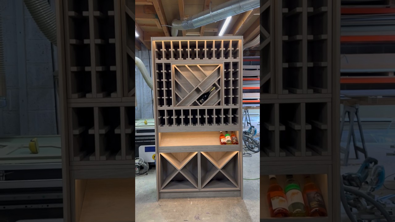 Wine Rack Goals!! (Bespoke design) #winerack #homedesign #shorts