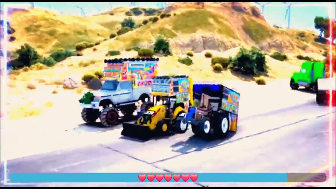 Tractoe wala चोरी किया ट्रैक्टर डीजे 🥷!! पुलिस वालों से लड़ाई हो गई !! #gtagame 