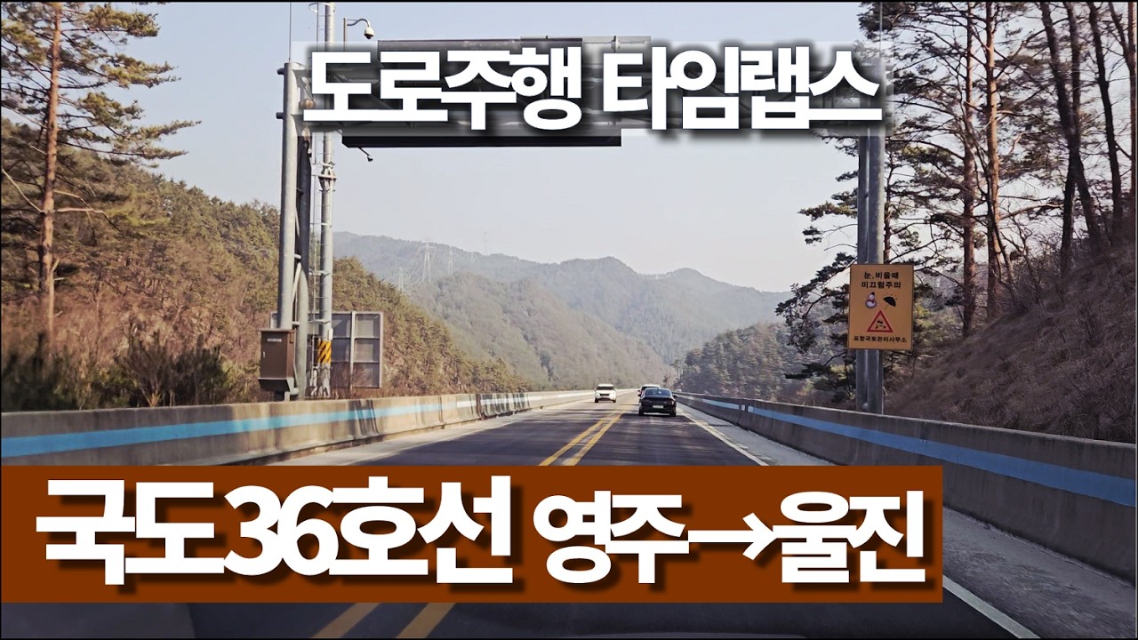🐎 영주→울진 국도36호선 도로주행 타임랩스 (배속영상)