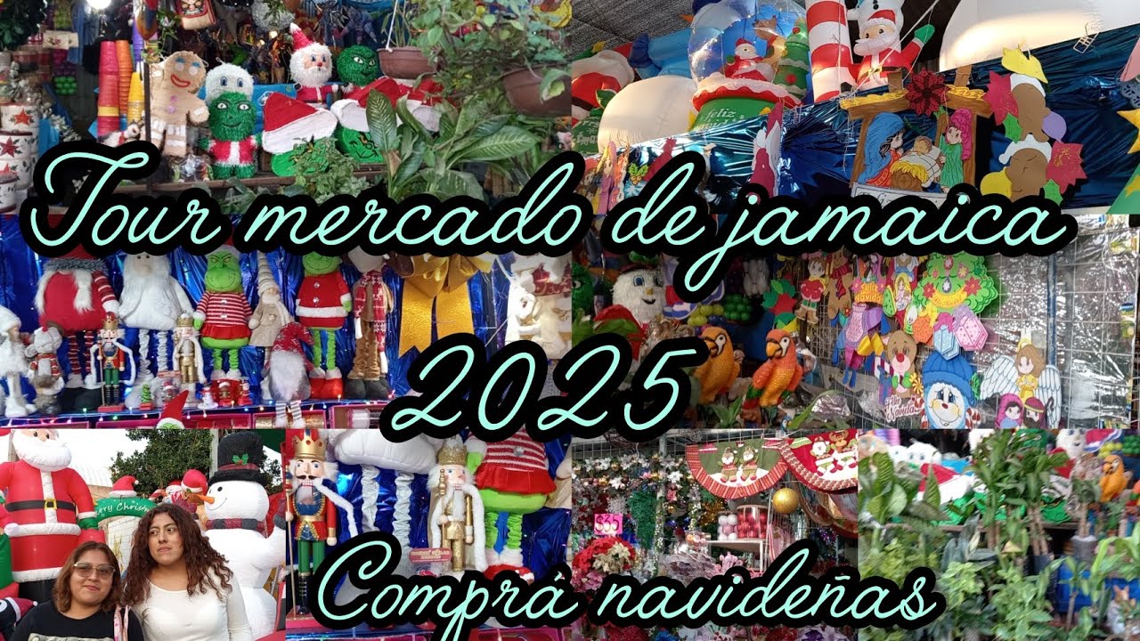 Tour mercado de jamaica 2025 compras navideñas 🎄 #parati #vlog 