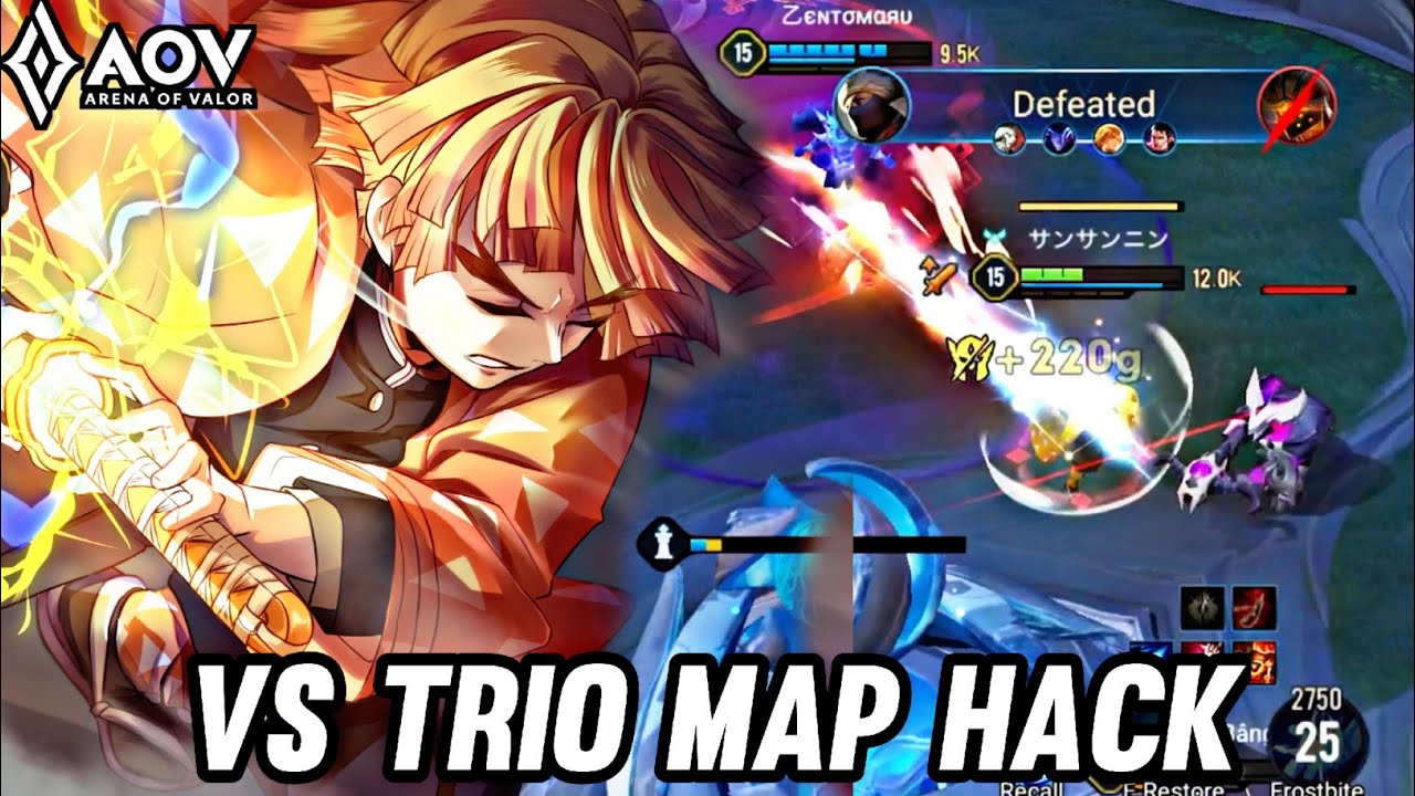 AOV : MURAD GAMEPLAY | VS 3 MAP HACK - ARENA OF VALOR LIÊNQUÂNMOBILE ROV