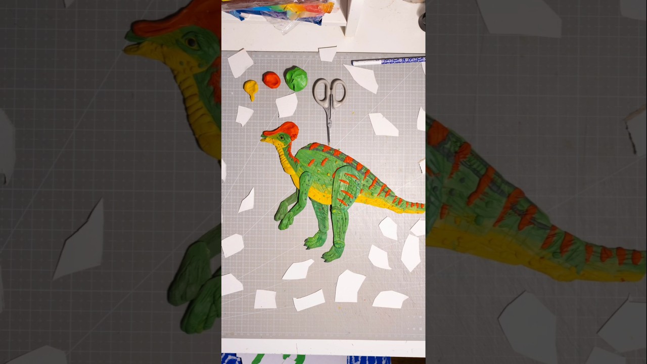 Watch me draw a Corythosaurus and bring it to life! #claymation #dinosaur  #Corythosaurus #jurassic