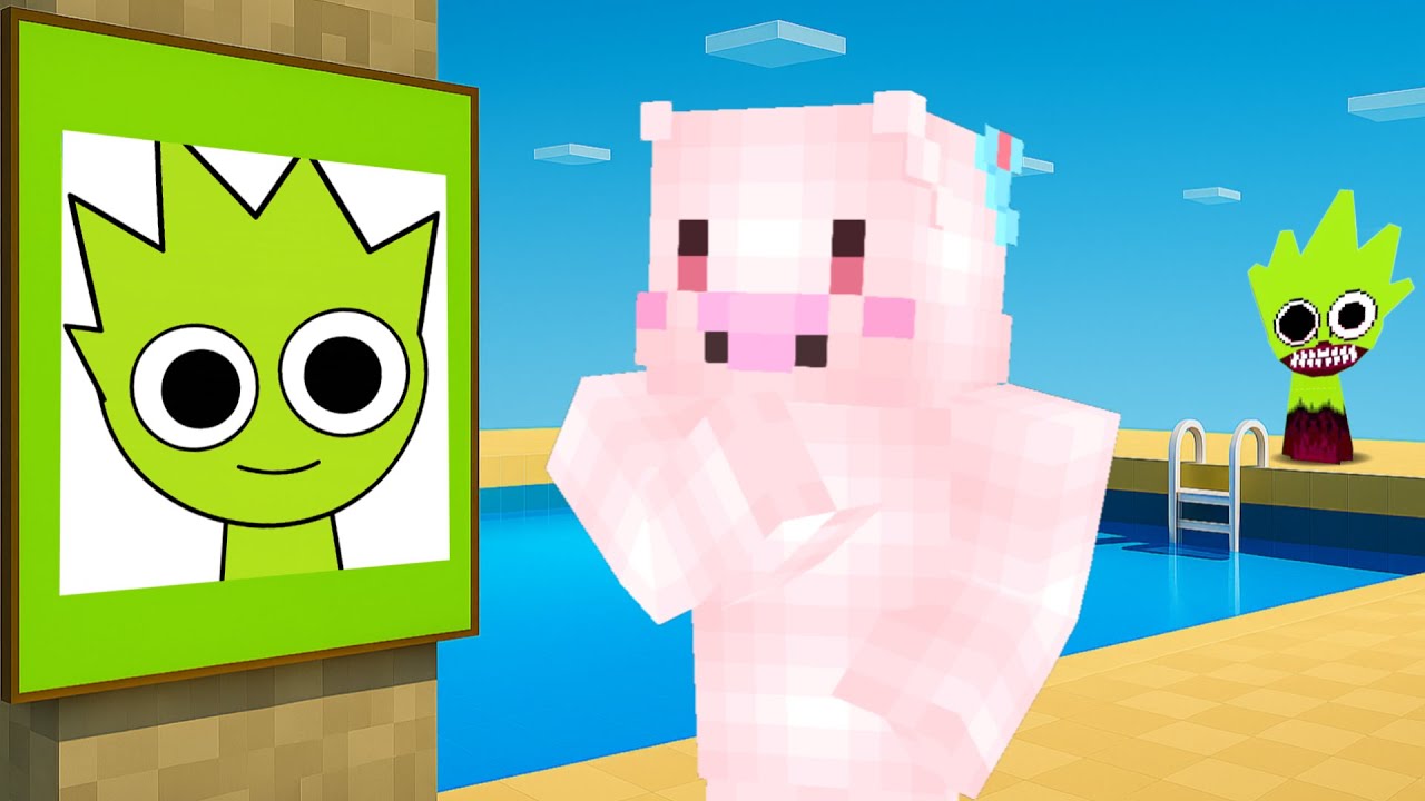 ニセモノがいるプールでスプランキーとかくれんぼするマインクラフト【 マイクラ / Minecraft 】