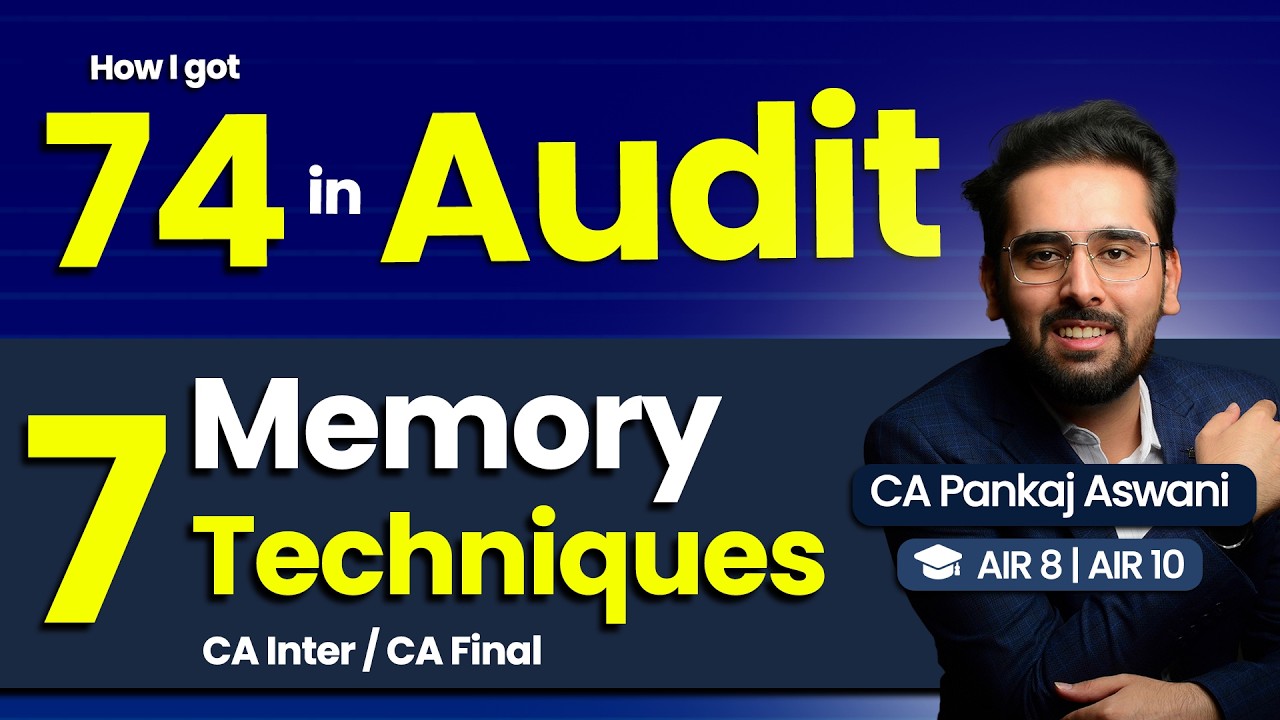 You will never forget Audit & Law after this!! | 7 memory techniques for CA Inter & CA Final